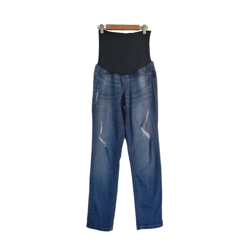 1822 Distressed Maternity Jeans